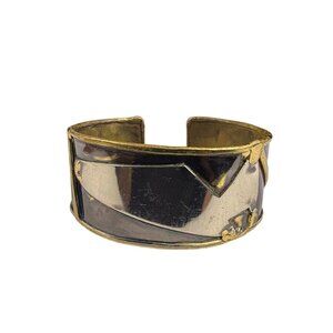 Vintage Handcrafted Brass & Copper Cuff Bracelet